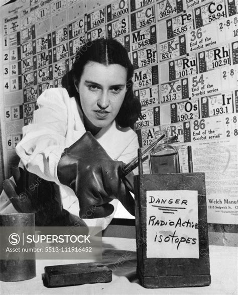 Radioactive Isotopes - Science. April 22, 1955. (Photo by United Press Photo). - SuperStock