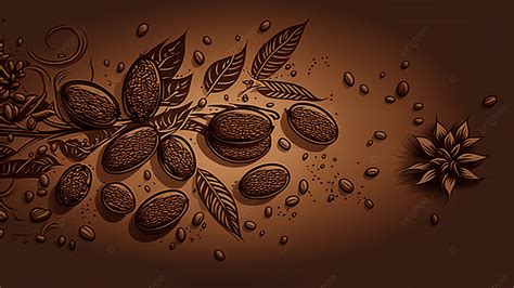 Background Biji Kopi Coklat, Biji Kopi, Menanam, Ilustrasi Latar Belakang untuk Unduhan Gratis