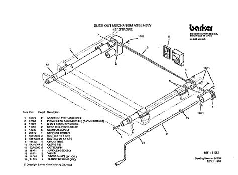 H-H BRAUND Acme Slideout Base Assembly