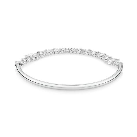 Combination Charm Bangle and Bracelet in Sterling Silver