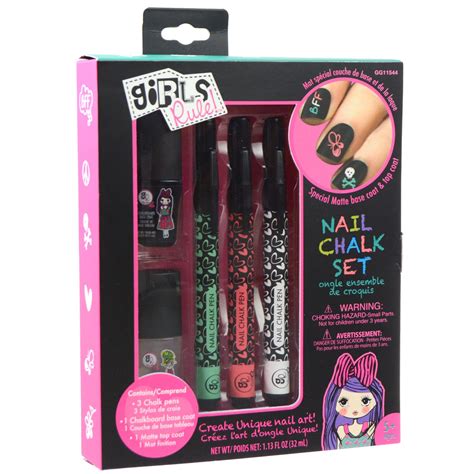 Girls Rule Chalkboard Nail Art 5-Piece Set - Walmart.com