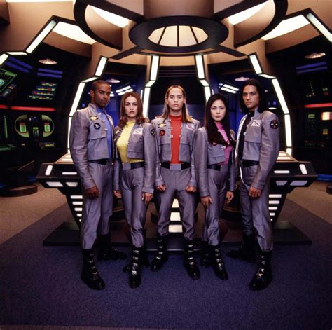 The space rangers on the bridge of the mega ship - The Power Rangers ...