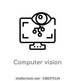 Outline Computer Vision Vector Icon Isolated Stock Vector (Royalty Free) 1382975114 | Shutterstock