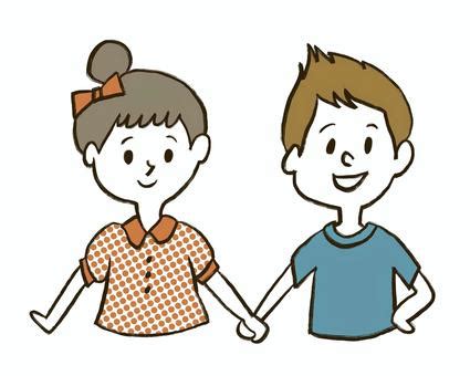 Free Vectors | boy and girl holding hands