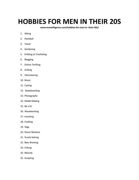 25 Awesome Hobbies for Men in Their 20s to Help You Find Your Passion