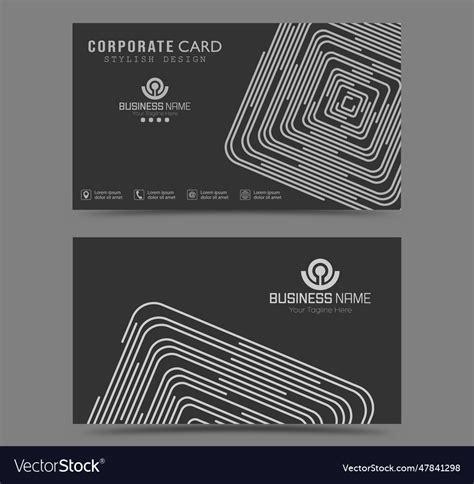 Business card double-sided design Royalty Free Vector Image