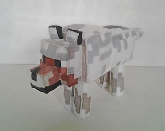 minecraft wolf plush on Etsy, a global handmade and vintage marketplace.