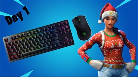 learning how to play fortnite on keybord and mouse day 1!!!!!!!! - YouTube