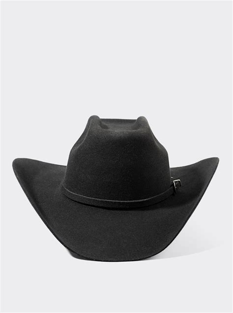 Sombrero Vaquero Unisex Estilo Texana 8 Segundos Lana Negro | SLMX