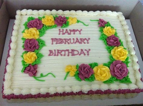 February Birthday Sheet Cake - Decorated Cake by - CakesDecor