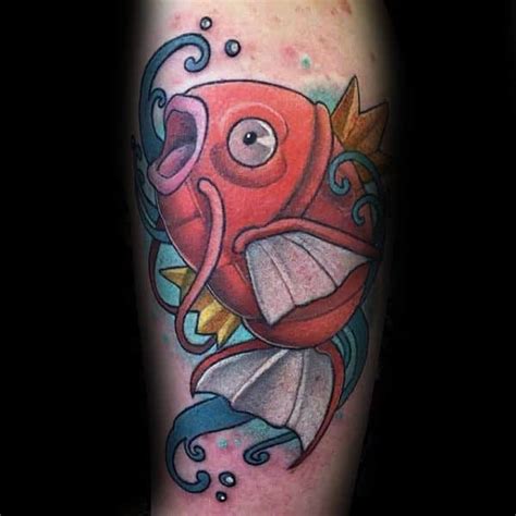 30 Magikarp Tattoo Designs For Men - Pokemon Fish Ideas