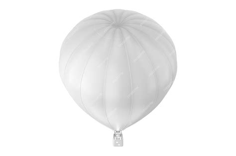 Premium Photo | A white hot air balloon with the number 1 on the bottom.