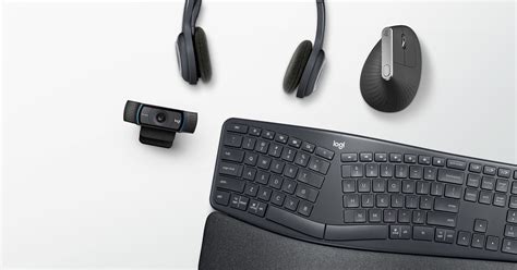 Logitech Ergonomic Keyboard, Mouse, Headset & Webcam Combo