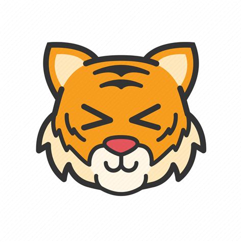 Cute, emoticon, funny, smile, tiger icon - Download on Iconfinder