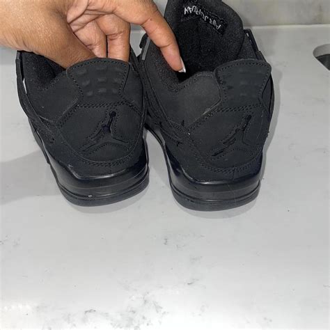 AIR JORDAN 4 RETRO ALL BLACK (NEW!) BLACK CATS TRIED... - Depop