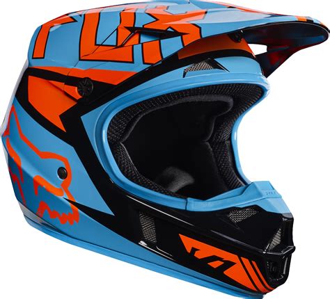 Fox Racing Youth Black/Orange/Blue V1 Falcon Dirt Bike Helmet 2017 ATV ...