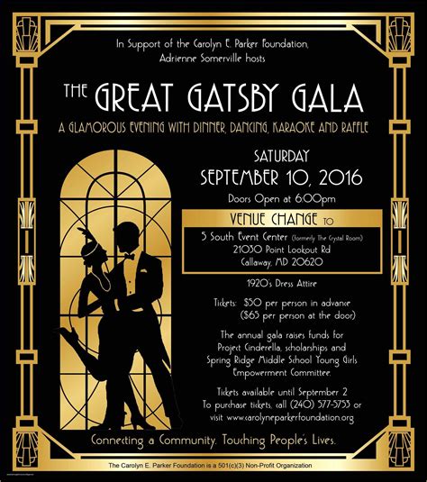 Great Gatsby themed Invitation Template Free Of the Great Gatsby Gala | Heritagechristiancollege