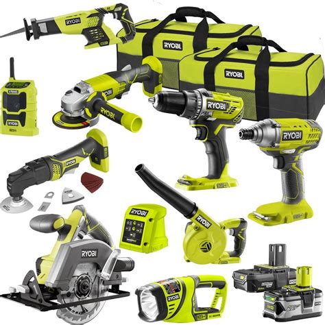 Ryobi 18V ONE+ 2.5/5.0Ah 9 Piece Combo Kit | Bunnings Warehouse | Combo ...