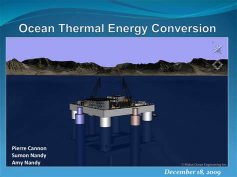 Ocean Thermal Energy Conversion