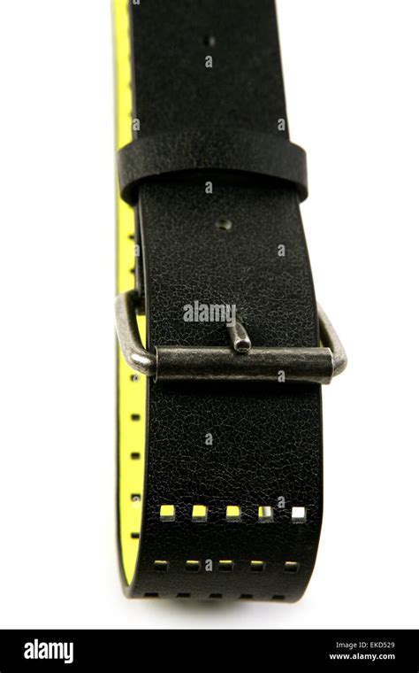 Belt in black and yellow inside modern fashion Stock Photo - Alamy