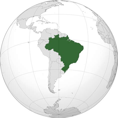 Location of the brazil in the World Map