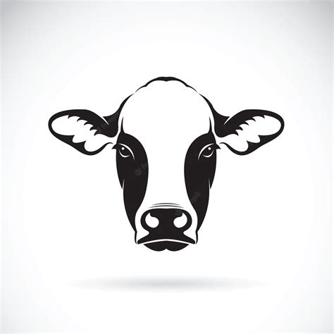 Premium Vector | Vector of cow face design on white background farm animal. easy editable ...