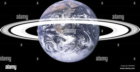 Earth with rings Stock Photo - Alamy