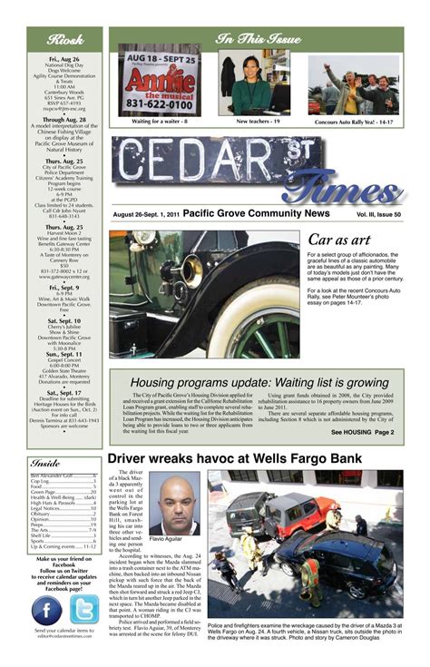 Cedar Street Times August 26th Issue