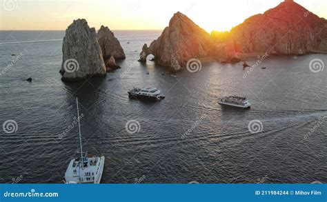 Cabo San Lucas El Arco Last Sunset Stock Photo - Image of cortez, summer: 211984244