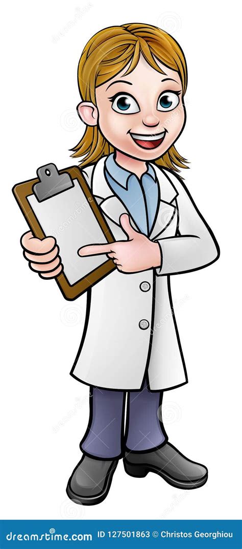 Cartoon Scientist Holding Test Tube | CartoonDealer.com #120014703