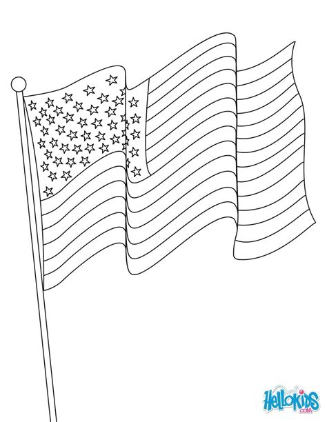 Dibujos para colorear bandera americana - es.hellokids.com