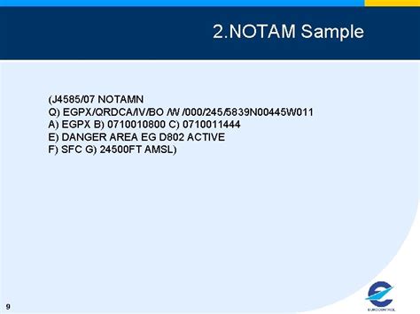 x NOTAM Encoding exercises x NOTAM Workshop 2