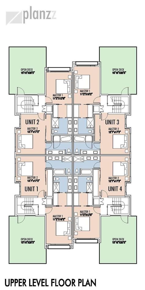 Modern Fourplex Floor Plans - floorplans.click