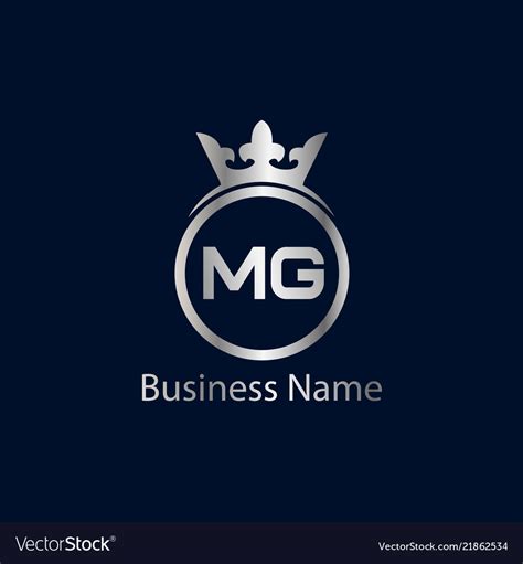 Initial letter mg logo template design Royalty Free Vector