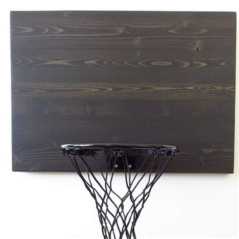 Rustic Wall Mounted Basketball Hoop Brown and Black Indoor - Etsy