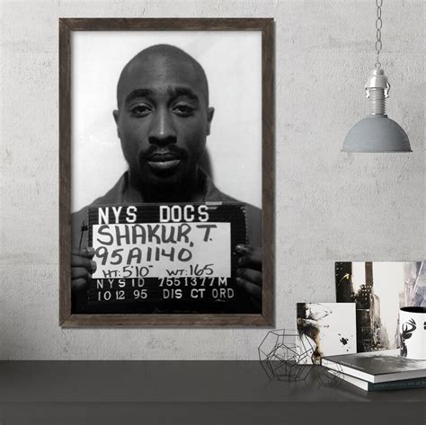 Tupac Mugshot Tupac Poster Tupac Wall Art Celebrity | Etsy