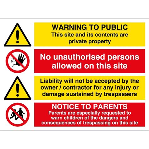 Warning To Public Construction Site Signs - from Key Signs UK