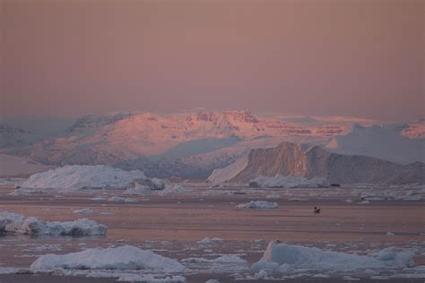 Sunrise at Ilulissat Icefjord - Sunrise at Ilulissat Icefjord in ...