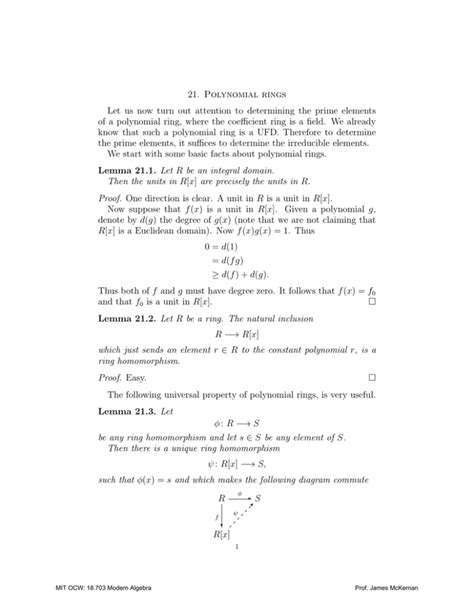 21. Polynomial rings