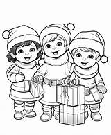Premium AI Image  Santas Little Helpers Simple Black And White Outline sketch template