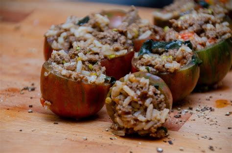 Stuffed peppers, tomatoes, and eggplants from Azerbaijan. The best Azeri Dolma! Ground Lamb ...