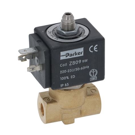 3-Way Solenoid Valve 1/8" BSPF - 1/8" BSPM conical outlet - 230V - 9W ...