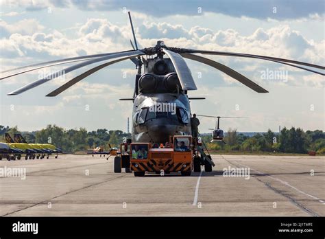 The worlds largest helicopter Mi-26 on the runway Stock Photo - Alamy