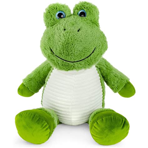 Super Soft Plush Corduroy Cuddle Farm Frog Stuffed Animal Toy, 22.5 inch Adorable Farm Animal ...