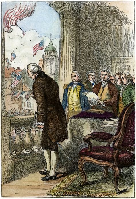 Posterazzi: Washington Inauguration 1789 George Washington Bowing To The Crowd Outside Federal ...