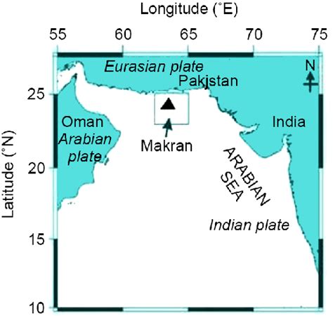 Location map of Makran offshore area Pakistan [18] [28]. | Download ...