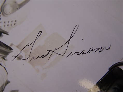 Virgil "Gus" Grissom Autograph Study — Zarelli Space Authentication