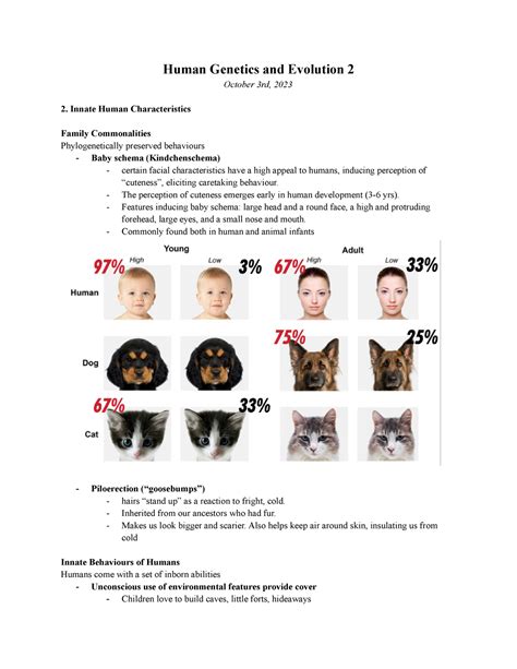 PSYC 100 - Oct 3 - Human Genetics and Evolution 2 - Human Genetics and ...