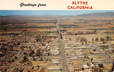 Blythe California Aerial View Of City Vintage Postcard K35686 - Mary L. Martin Ltd. Postcards