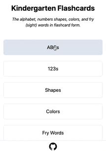 GitHub - gregrickaby/preschool-flashcards: The alphabet, numbers shapes, colors, and fry (sight ...